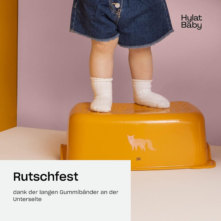 Hylat Baby Kinderhocker & Kindertoilettensitz Set - Rutschfester Tritthocker + Toilettenaufsatz für