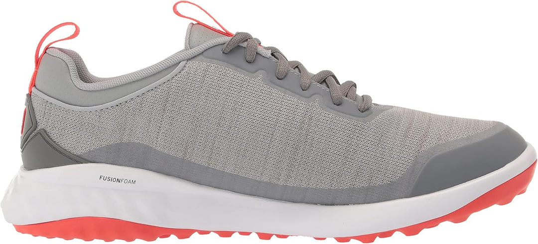 PUMA Herren Fusion Pro Extra Wide Golfschuhe, Schwarz Silber 40 EU Quarry Puma Silber Rot Blast, 40