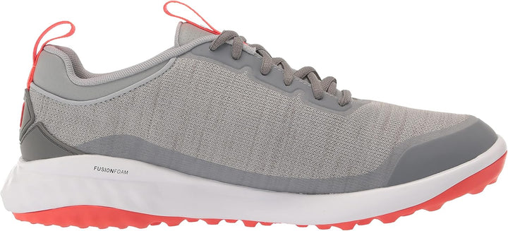 PUMA Herren Fusion Pro Extra Wide Golfschuhe, Schwarz Silber 40 EU Quarry Puma Silber Rot Blast, 40