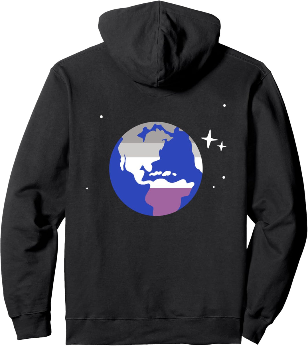 Asexueller Planet Earth LGBTQ Ace Pride Flagge Weltraum Pullover Hoodie