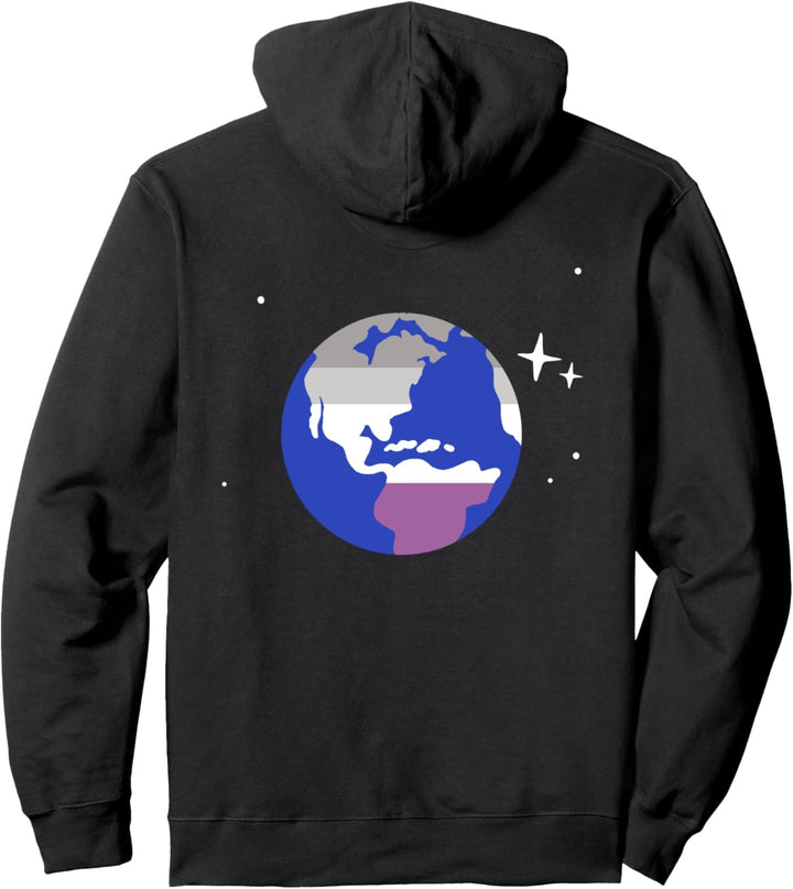Asexueller Planet Earth LGBTQ Ace Pride Flagge Weltraum Pullover Hoodie