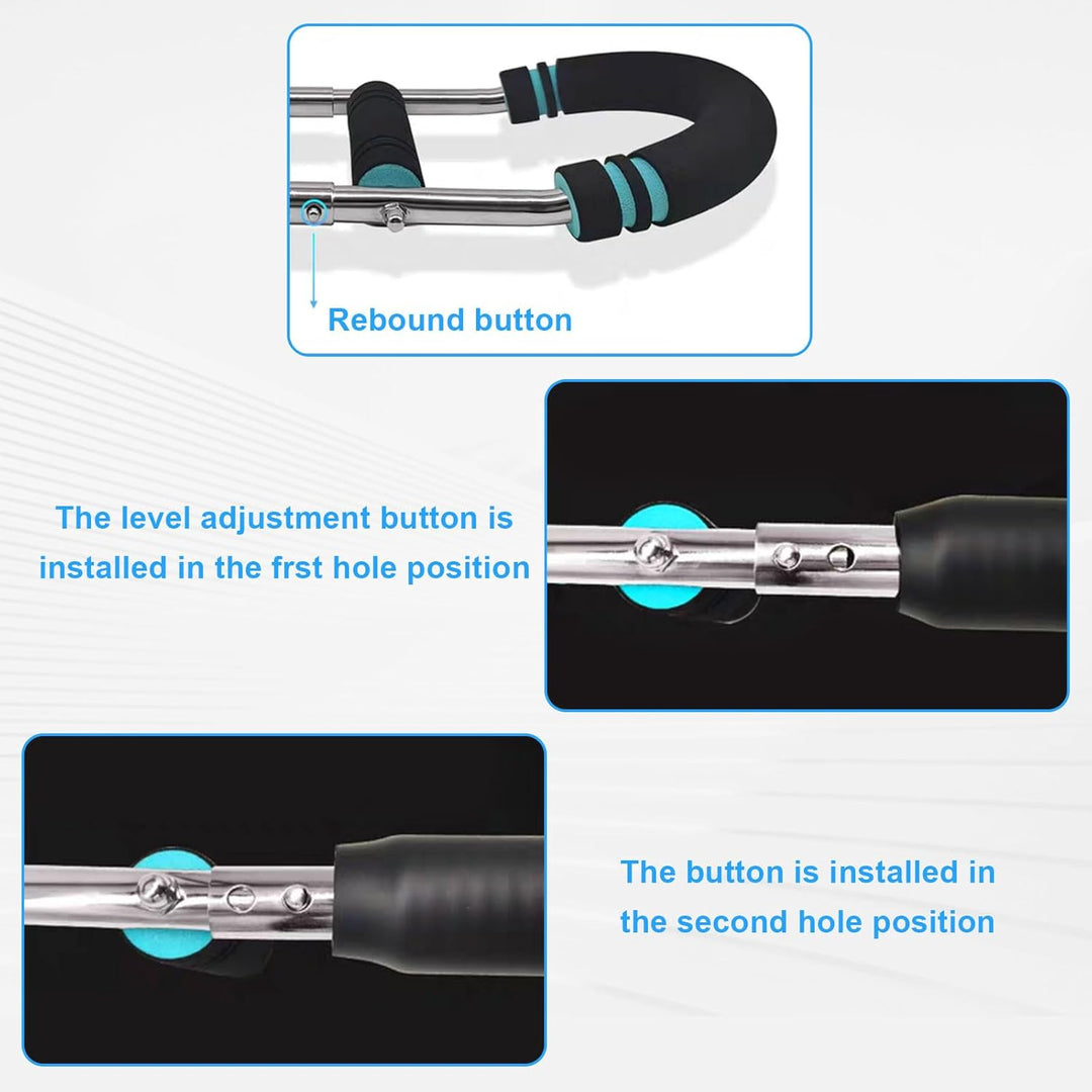 Twister Armtrainer, U-förmiger Twister Armtrainer, Verstellbarer Brust Expander 66–110 Lb mit 3 Wide