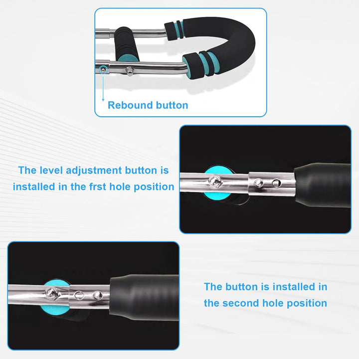 Twister Armtrainer, U-förmiger Twister Armtrainer, Verstellbarer Brust Expander 66–110 Lb mit 3 Wide