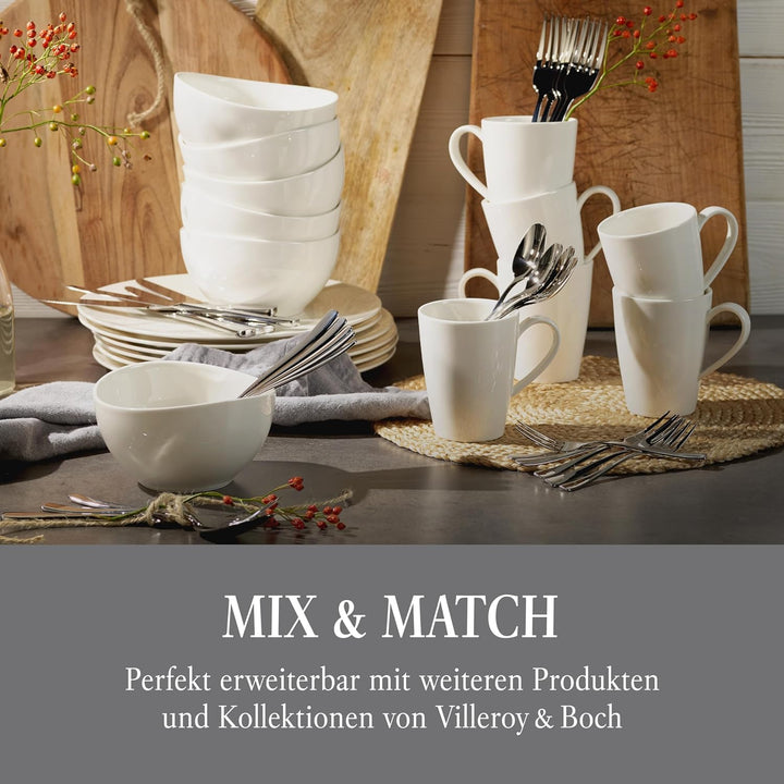 vivo by Villeroy &amp; Boch – Voice Basic Tafelbesteck 30 teilig, 6 Personen, spülmaschinenfest, rostfre