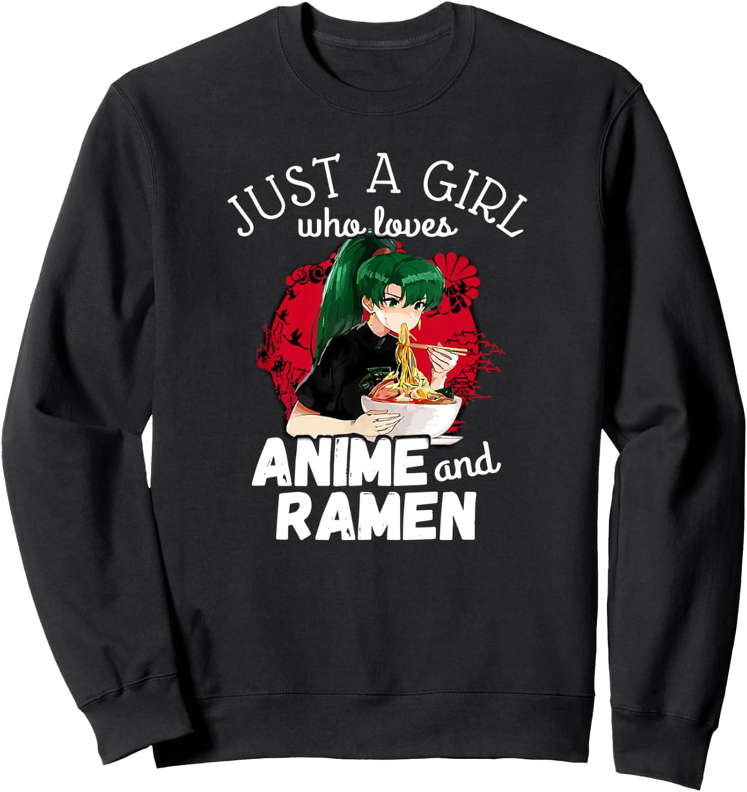 Nur ein Mädchen, das japanische Anime- und Ramen-Manga liebt Sweatshirt
