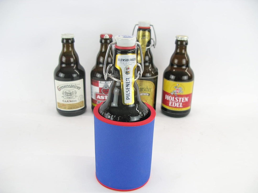 Flaschenkühler für alle genormten Bierflaschen aus bestem 5-6mm dicken Neopren für Beste Kühlung - Q