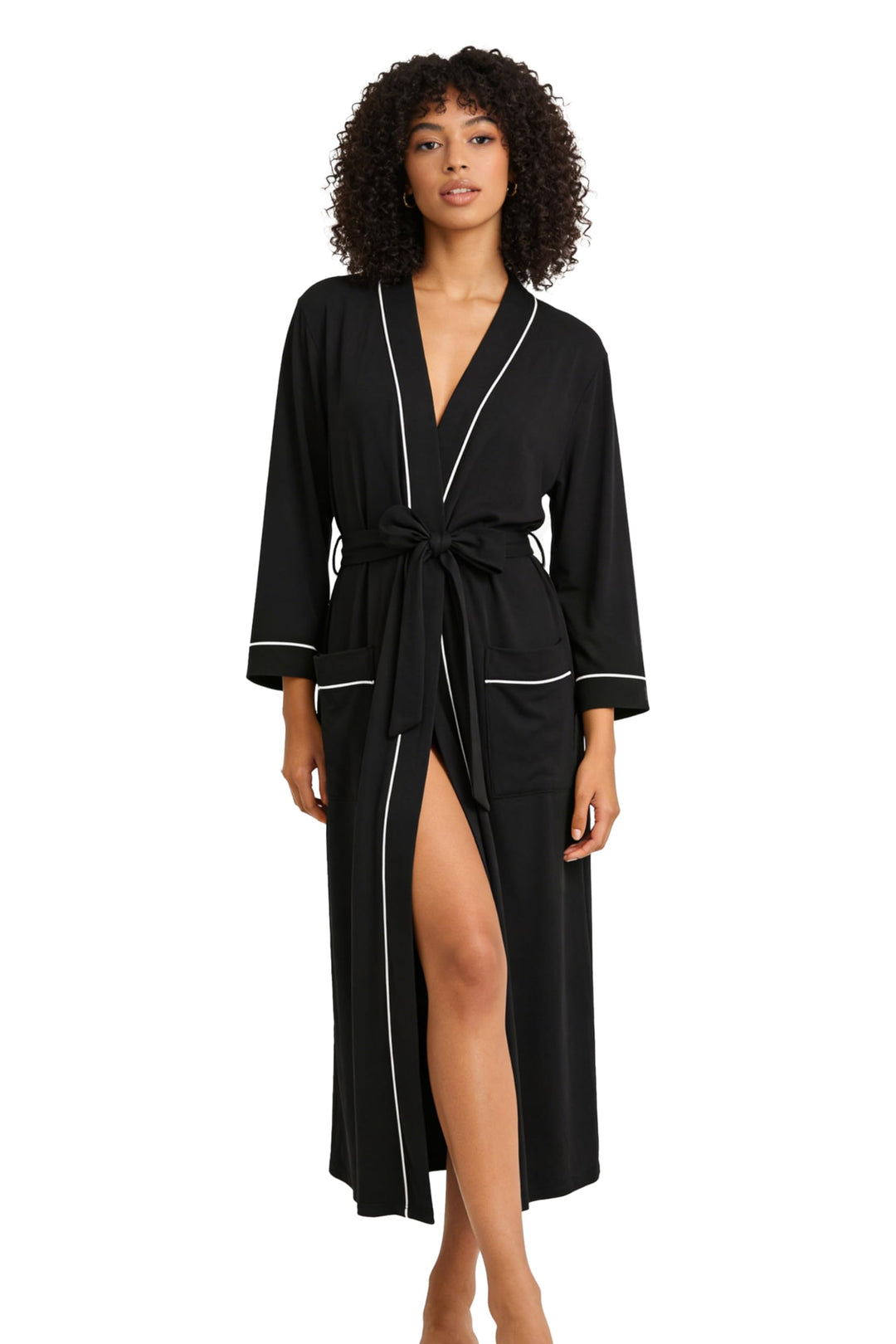 HEARTNICE Bademantel Damen Baumwolle, Kuschel Saune Bademantel Damen leicht Morgenmantel Kimono Haus