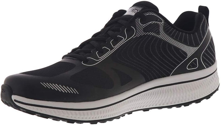 Skechers Herren Running Shoes, 41 EU Black Textile Synthetic White Trim