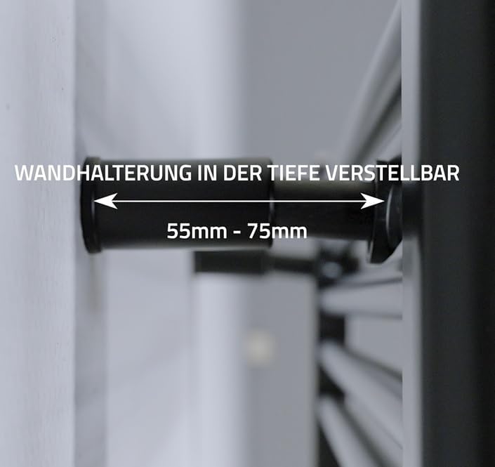 anapont Halterung für Badheizkörper in Weiss Chrom und schwarz geeignet für gerade und Gebogene Heiz