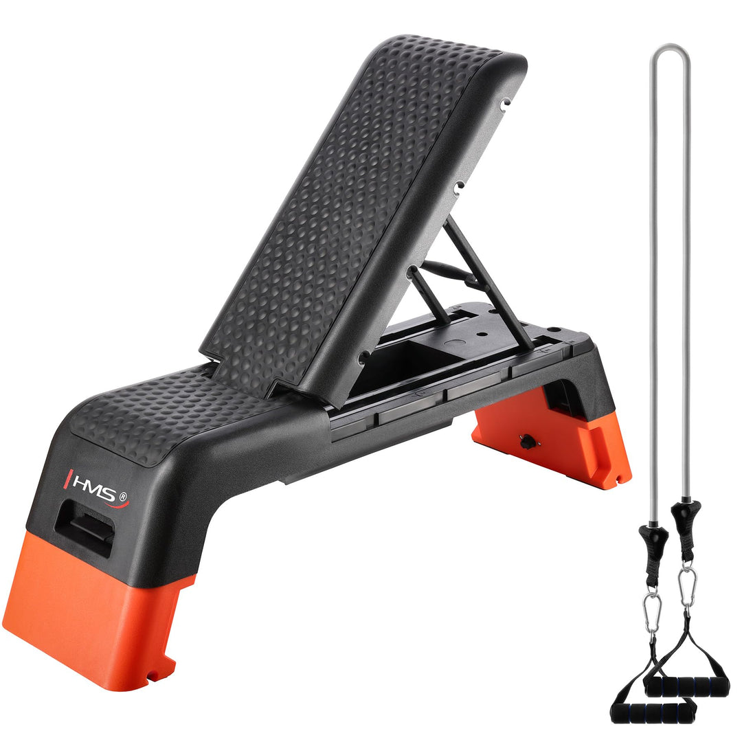 Verstellbare Fitness Step Pro - Schwarz/Orange