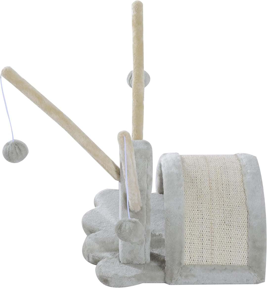 PawHut Kratzbaum 40 cm Kleiner Katzenturm mit Höhle, 2 Spielball, Kratzmatte, Katzenkratzbaum, Klett