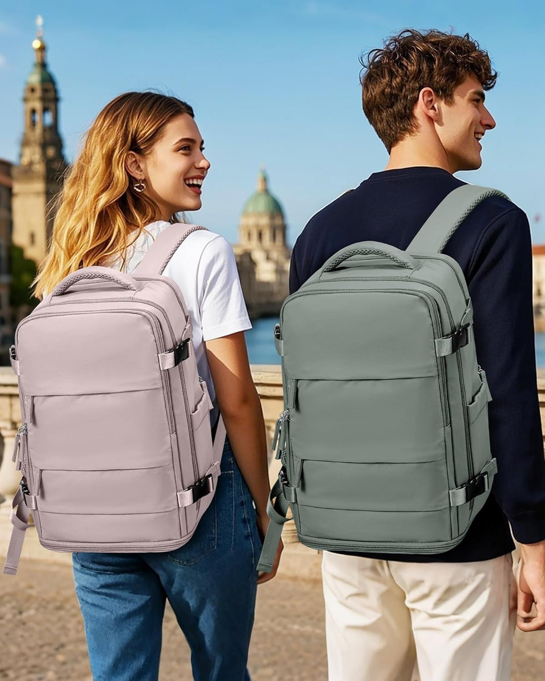 SZLX Grosser Reiserucksack Damen,Vakuum Rucksack mit Pumpe Ryanair Handgepäck 40x30x20 Herren, Wizza