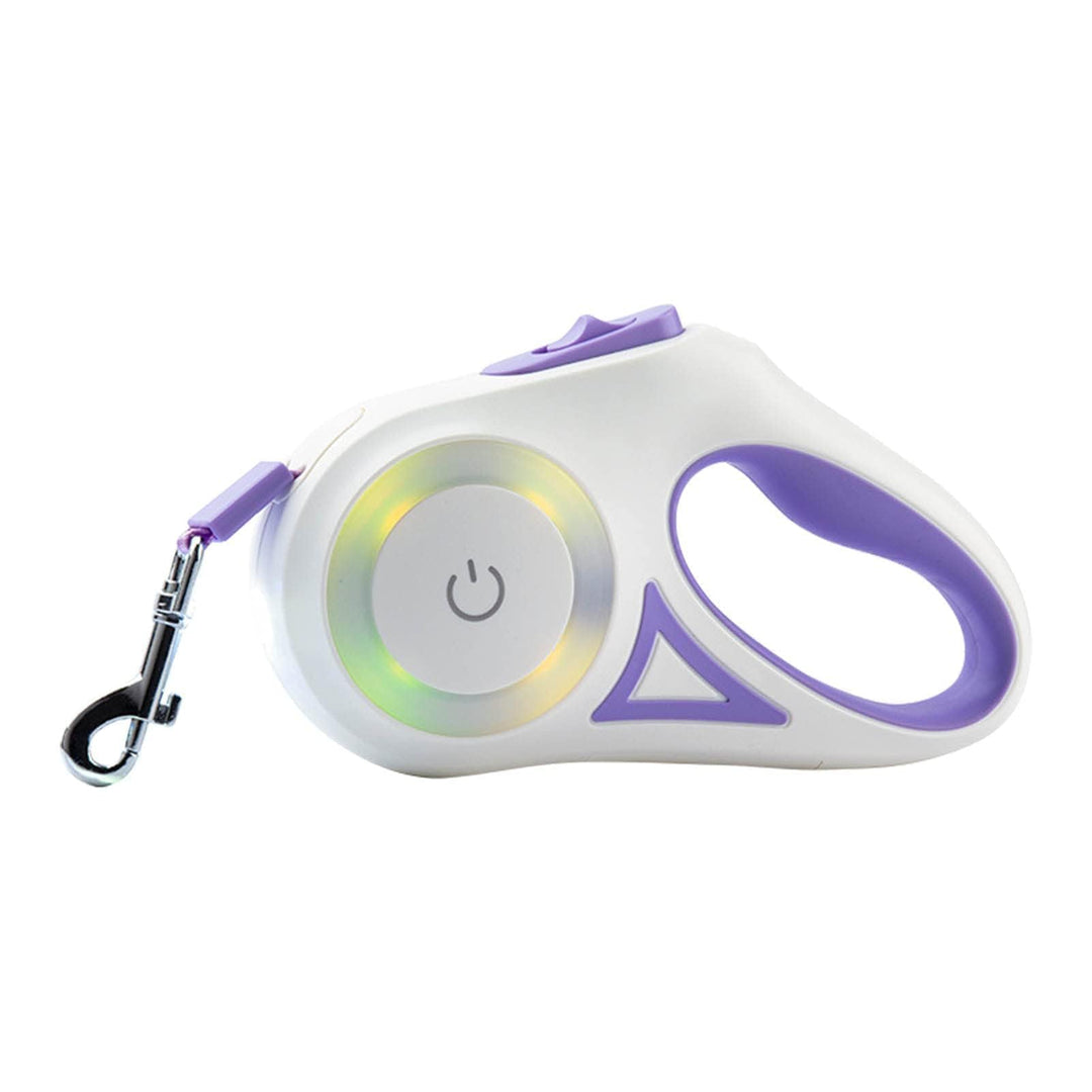 Ausziehbare LED-Hundeleine, Ausziehbare Haustierleine Mit Buntem LED-Licht, Ergonomischer Griff, Hun