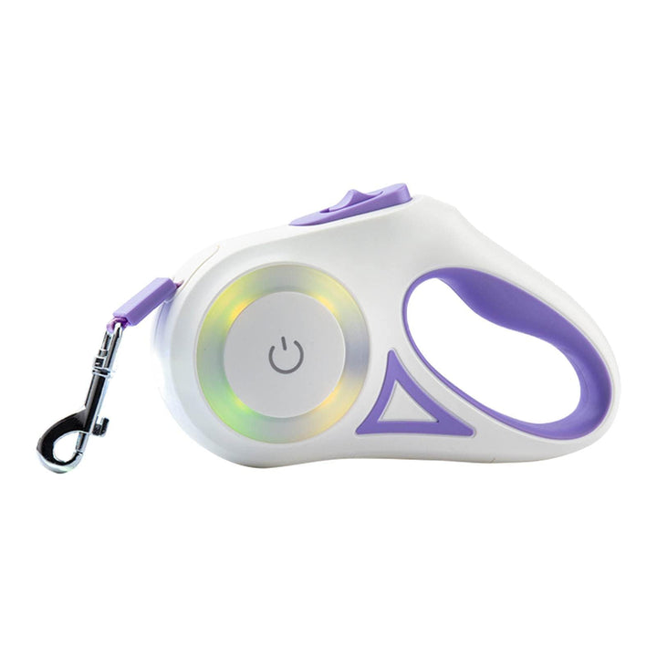 Ausziehbare LED-Hundeleine, Ausziehbare Haustierleine Mit Buntem LED-Licht, Ergonomischer Griff, Hun