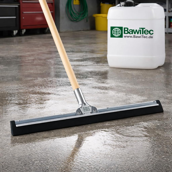 BawiTec Profi Wasserschieber mit Stiel (Breite 45cm / Stiel 160cm) Wasserabzieher Stabil Metall Ausf