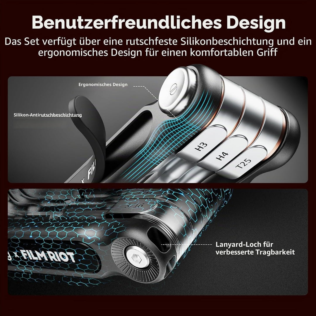 SMALLRIG x FILM RIOT 7-in-1-Klappwerkzeugset mit Schraubendrehern und Inbusschlüsseln, Positionierun