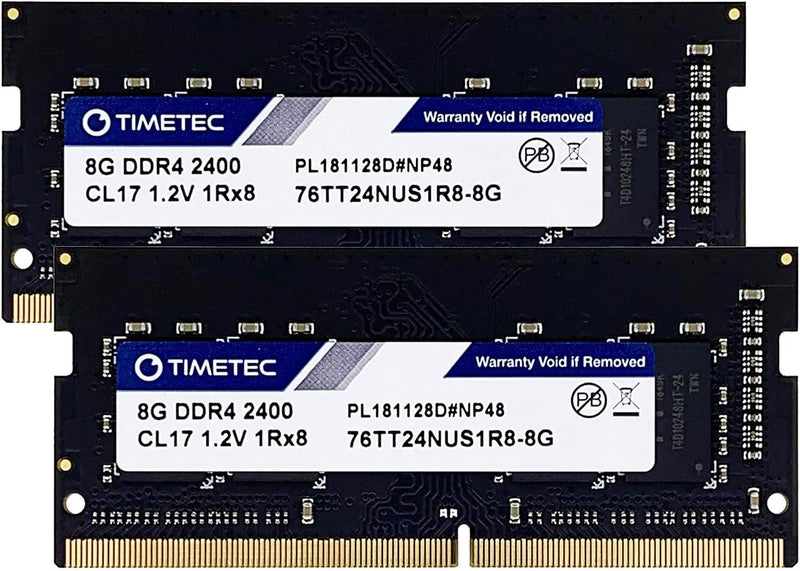 Timetec 16GB KIT (2x8GB) DDR4 2400MHz PC4-19200 Non-ECC Unbuffered 1.2V CL17 1Rx8 Single Rank 260 Pi