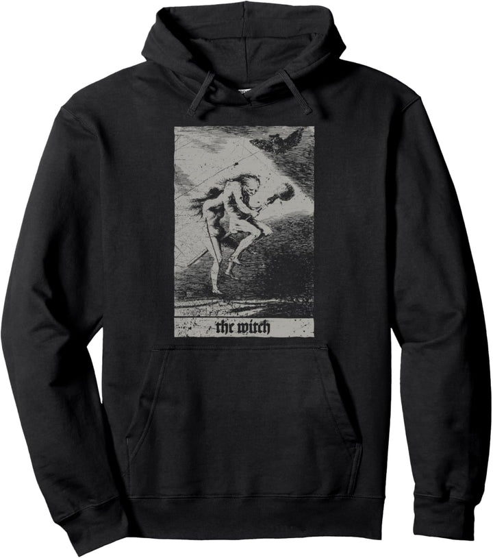 Okkult The Witch Occult Hexe Tarot Esoteric Vintage Grunge Pullover Hoodie