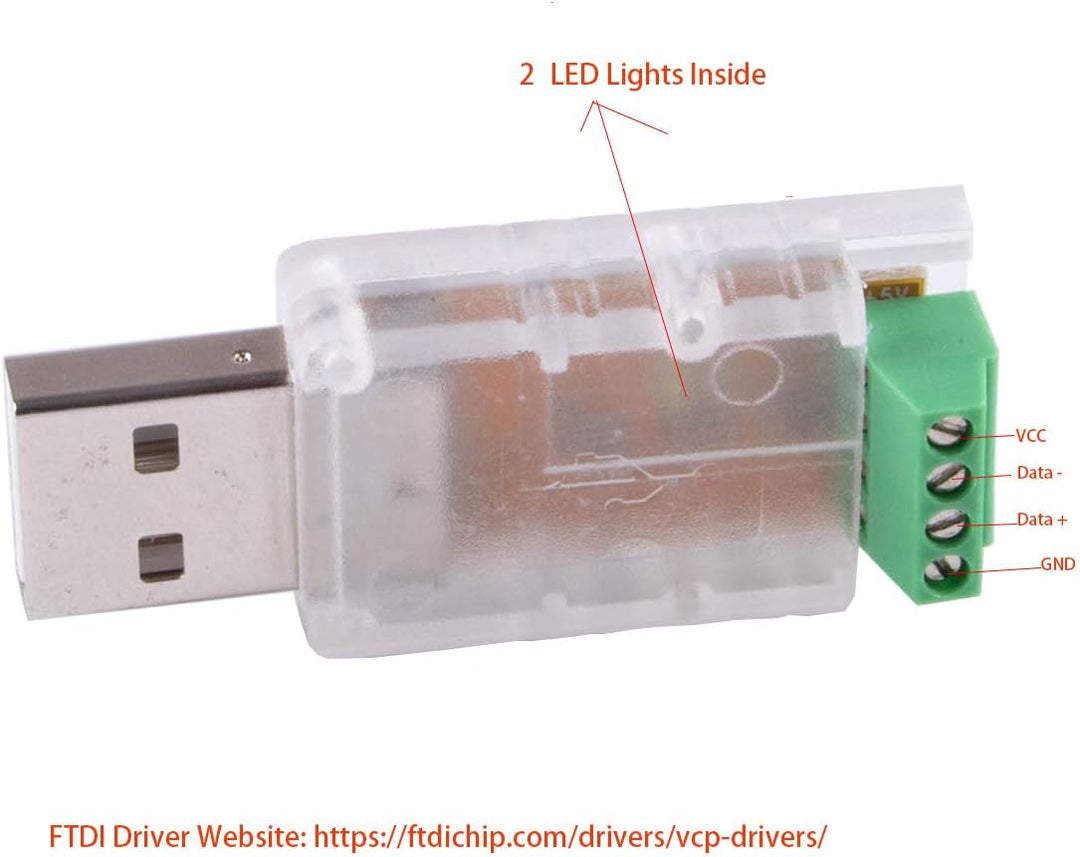 usangreen USB auf RS485 Serieller Adapter-Konverter (FTDI-Chipsatz) für Win 7/8/10, Mac, Linux, Andr