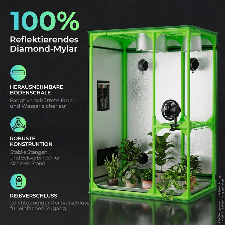 Grow Zelt für Pflanzen Zuchtzelt Gewächshaus Box Zuchtschrank Garten Anzucht Gemüse Kräuter Grow Sch