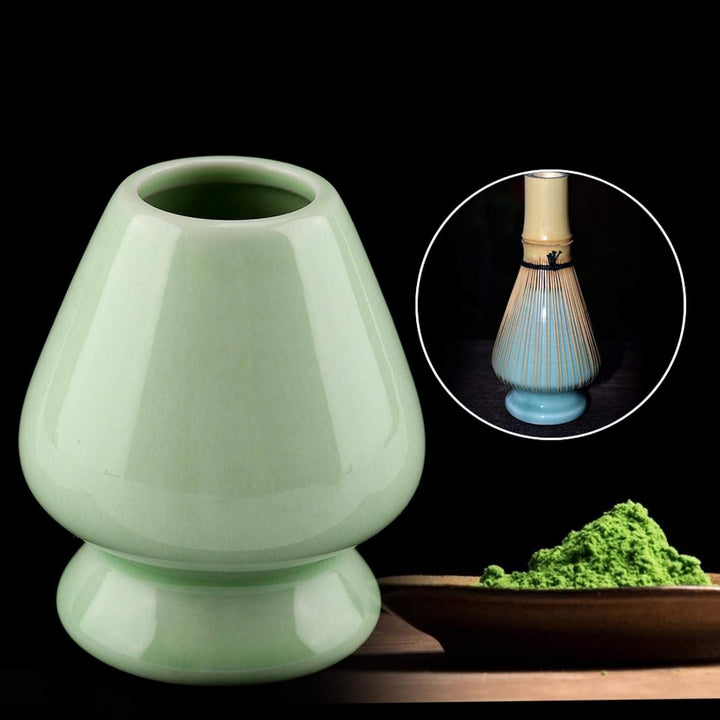 Matcha Besen Halter, Chasen Ständer grün 3,1x2,8x2,8 Zoll für japanisches Tee Zubehör, Grün