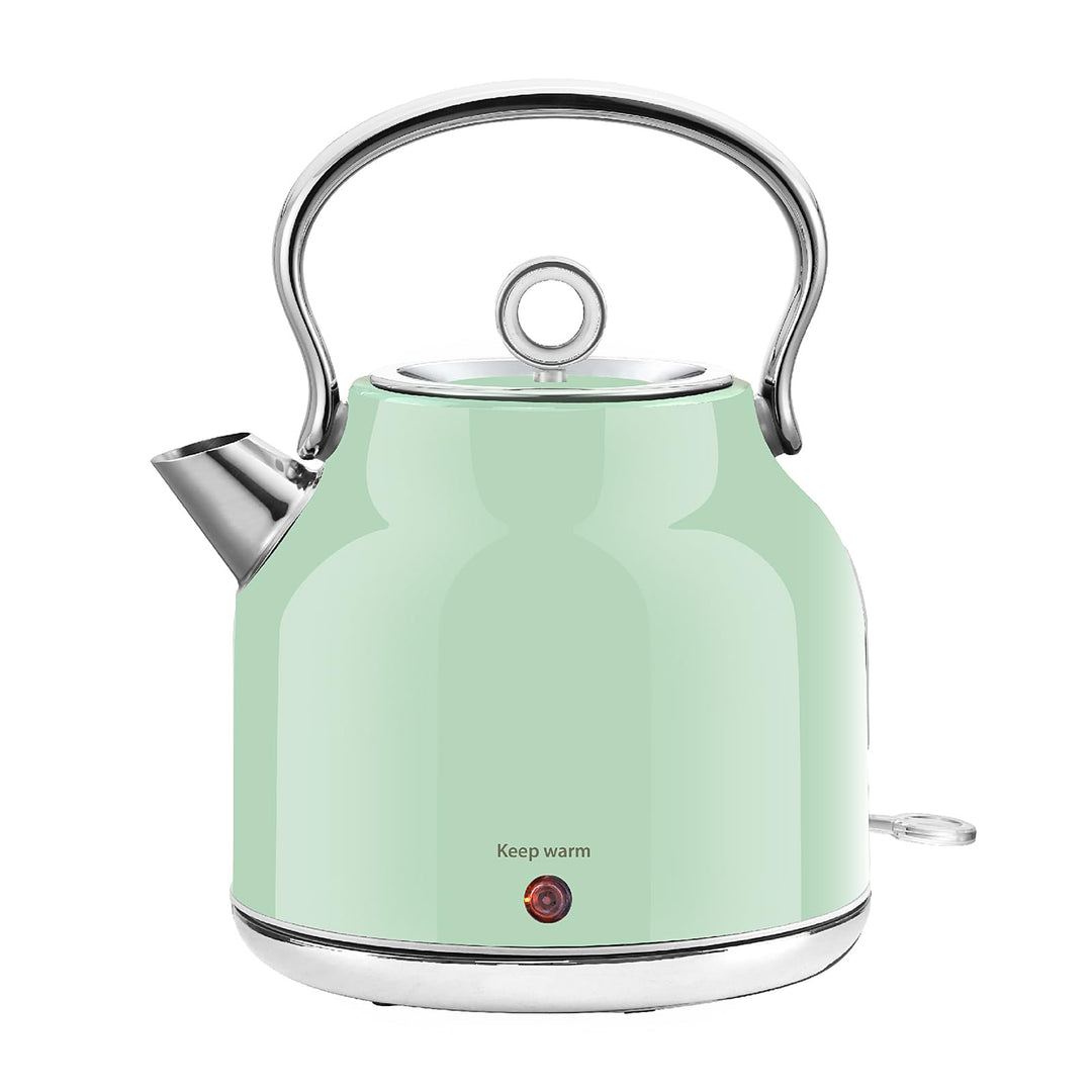 Huogary Wasserkocher - 1,7 L Edelstahl Wasserkocher mit Warmfunktion, 2000W Schnellkocher mit LED-An