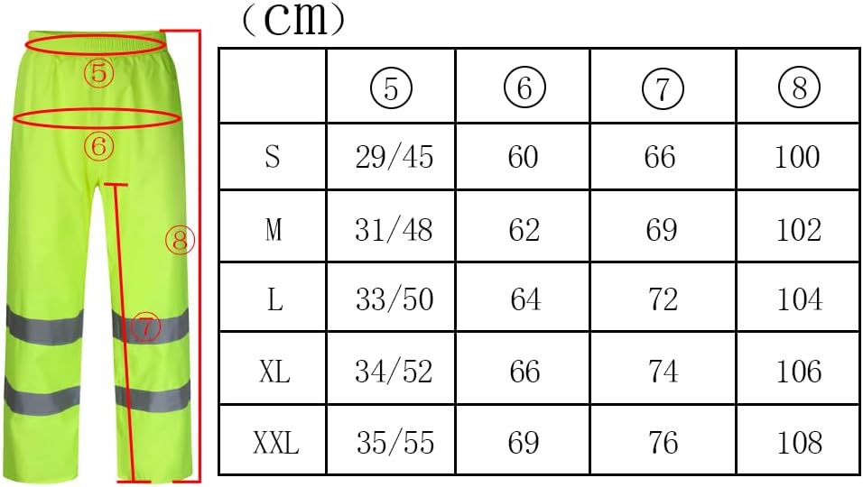 Herren Regenanzug mit Kapuze Reflektierender Winddicht Regenjacke und Regenhose Wasserdichter Arbeit