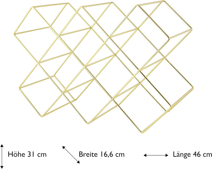 Echtwerk Weinregal für bis zu 8 Flaschen, Flaschenregal freistehend, Weinflaschenhalter, Weinlagerun