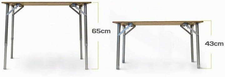 XXL Design Campingtisch mit Bambus-Tischplatte inkl Aufbewahrungsnetz und integriertem Flaschenöffne