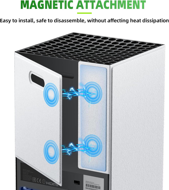 WOLIBEAR Magnetische Smart Wraps für Xbox Series X Konsole, Vollschutz Schutzhülle Case für Xbox Ser
