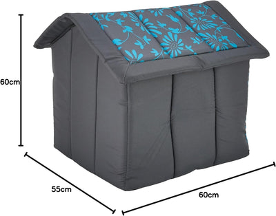 Dog or Cat Kennel / Bed R4 Blue Flowers Design