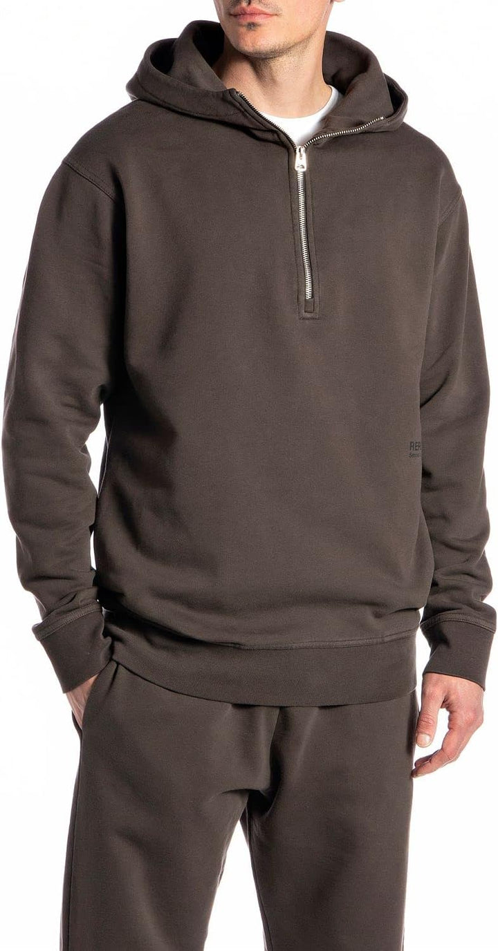 Replay Herren Kapuzenpullover S 416 Dark Coffee, S 416 Dark Coffee