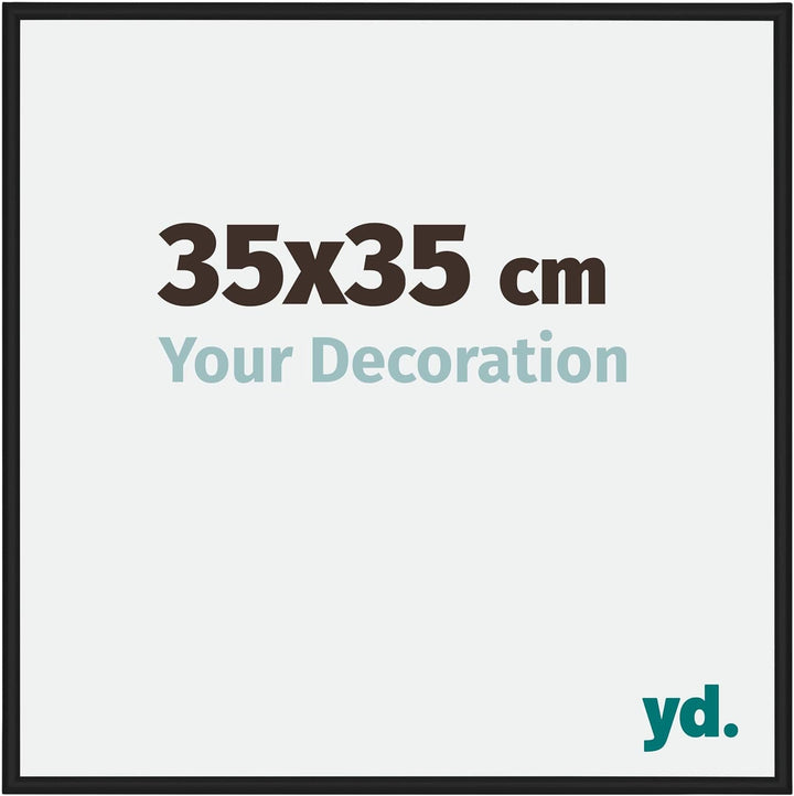 yd. Your Decoration - Bilderrahmen 35x35 cm - Bilderrahmen aus Aluminium mit Acrylglas - Antireflex