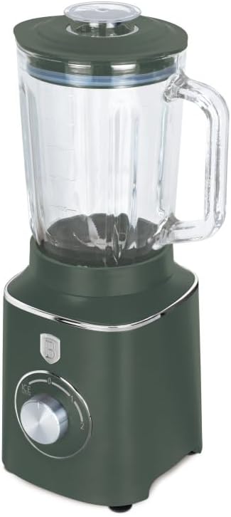 Berlinger Haus Tischmixer | 1,5 L Glasbehälter 1000 W Matte Green Collection | Eis-Crusher &amp; Smoothi