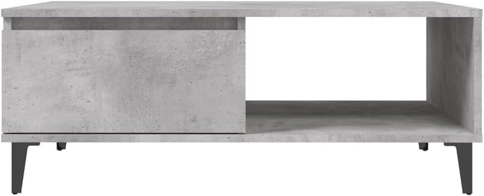 WIFESE Couchtisch mit Offenes Fach 90x60x35 cm Beistelltisch Holz Modernes Design Wohnzimmertisch Kl