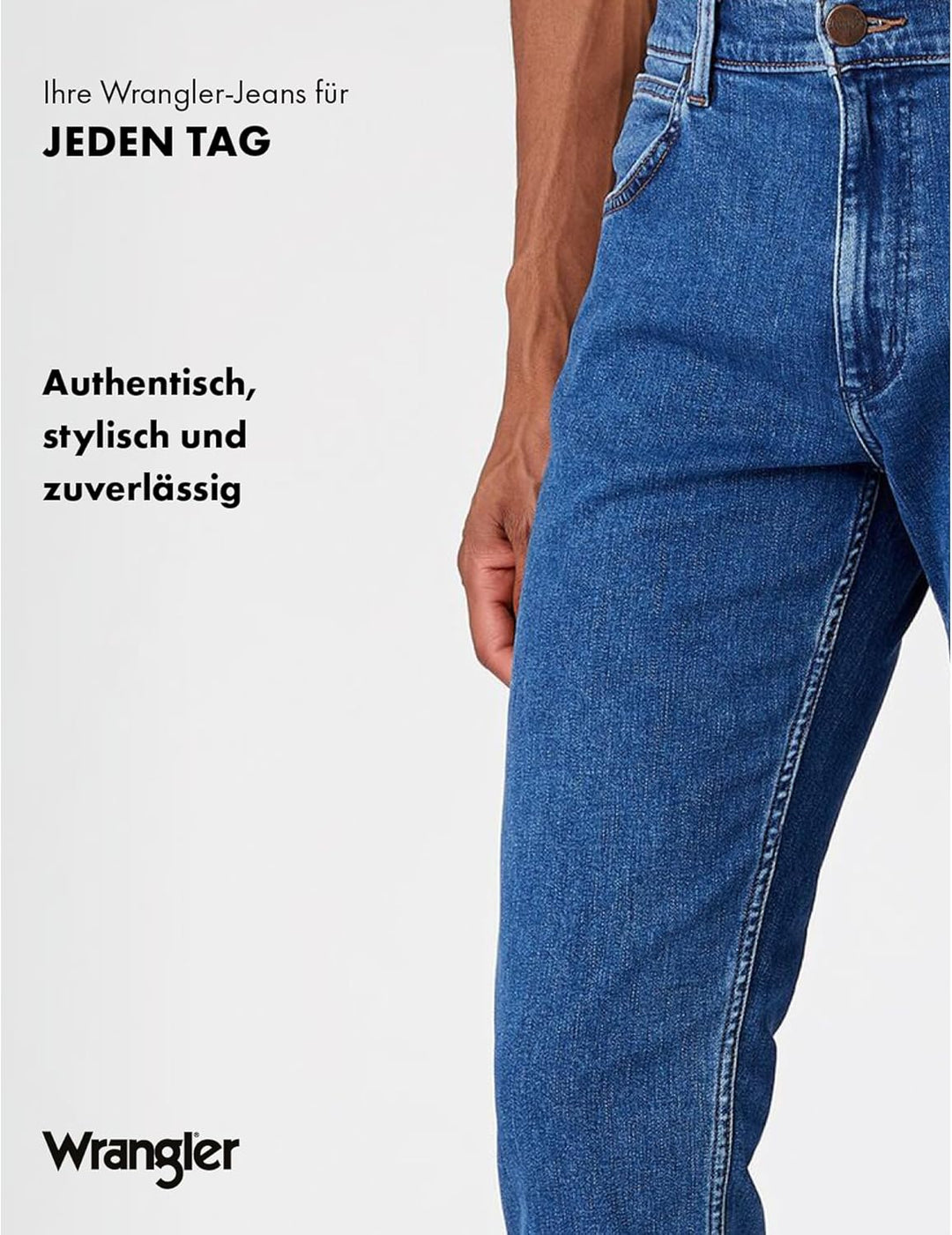 Wrangler Herren Jeans Greensboro Regular Fit Herrenhose Straight Blau W30 - W42 29W / 32L The Stone