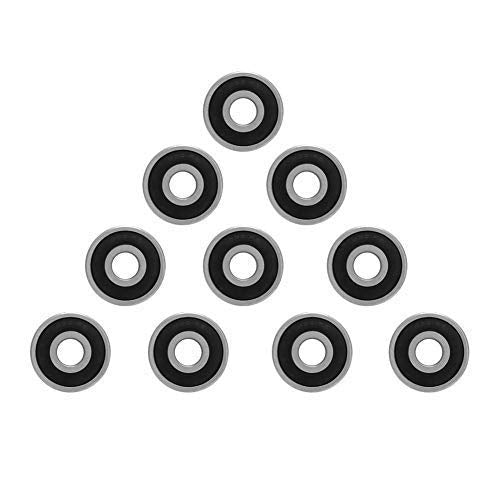 Rillenkugellager, 10 Stk. 6301-2RS, 12 x 37 x 12 mm, doppelt gummiertes Kugellager für kleine Motore