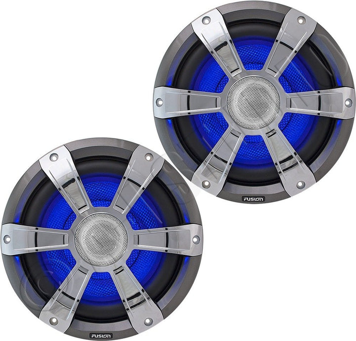 Fusion Marine Hochleistungslautsprecher mit LED-Beleuchtung, Chrom 6.5-Inch, 6.5-Inch