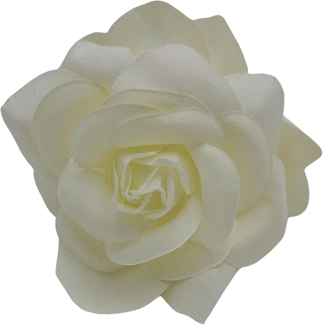 Schal mit Blumenstickerei mit Zubehör Weiss, 3 Blumen, Weiss, 3 Blumen