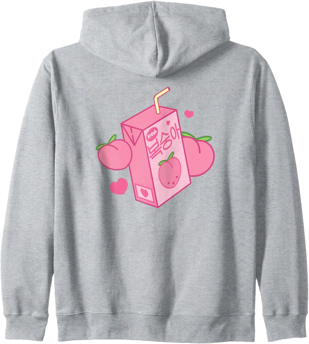 Kawaii | Japan & Korea | K-Pop | Süsse Pfirsich Saft Box Kapuzenjacke