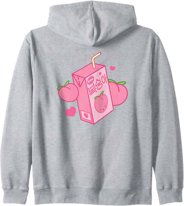 Kawaii | Japan & Korea | K-Pop | Süsse Pfirsich Saft Box Kapuzenjacke