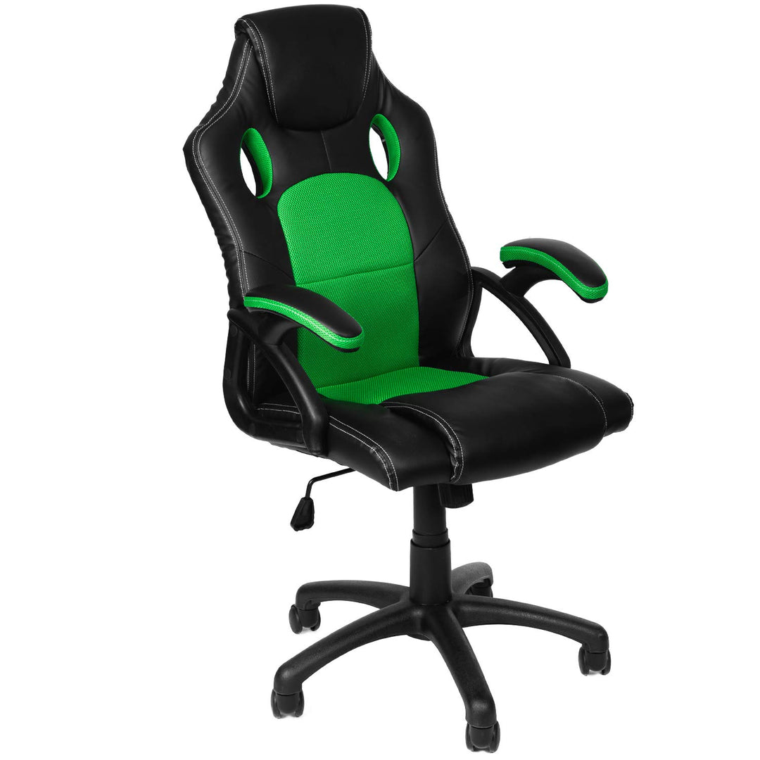 Panorama24 Gamer Stuhl Gaming Schreibtischstuhl Chefsessel Bürostuhl Ergonomisch, Grün, 9 Farbvarian