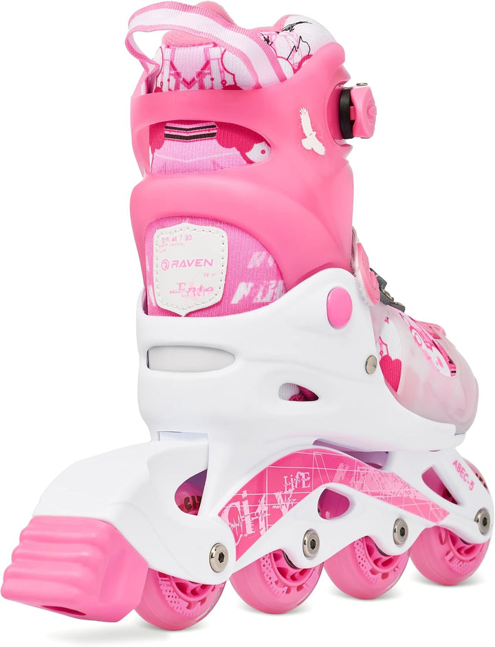 Raven 3in1 Verstellbare Kinder Inline Skates Princess - Inliner Triskates - Rollschuhe Kugellager Ab