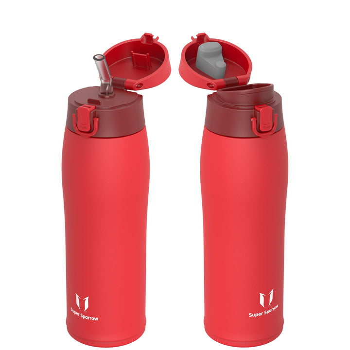 Super Sparrow Trinkflasche Edelstahl 18/8 - Trinkbecher - 750ml - BPA-Frei, Auslaufsicher Thermobech