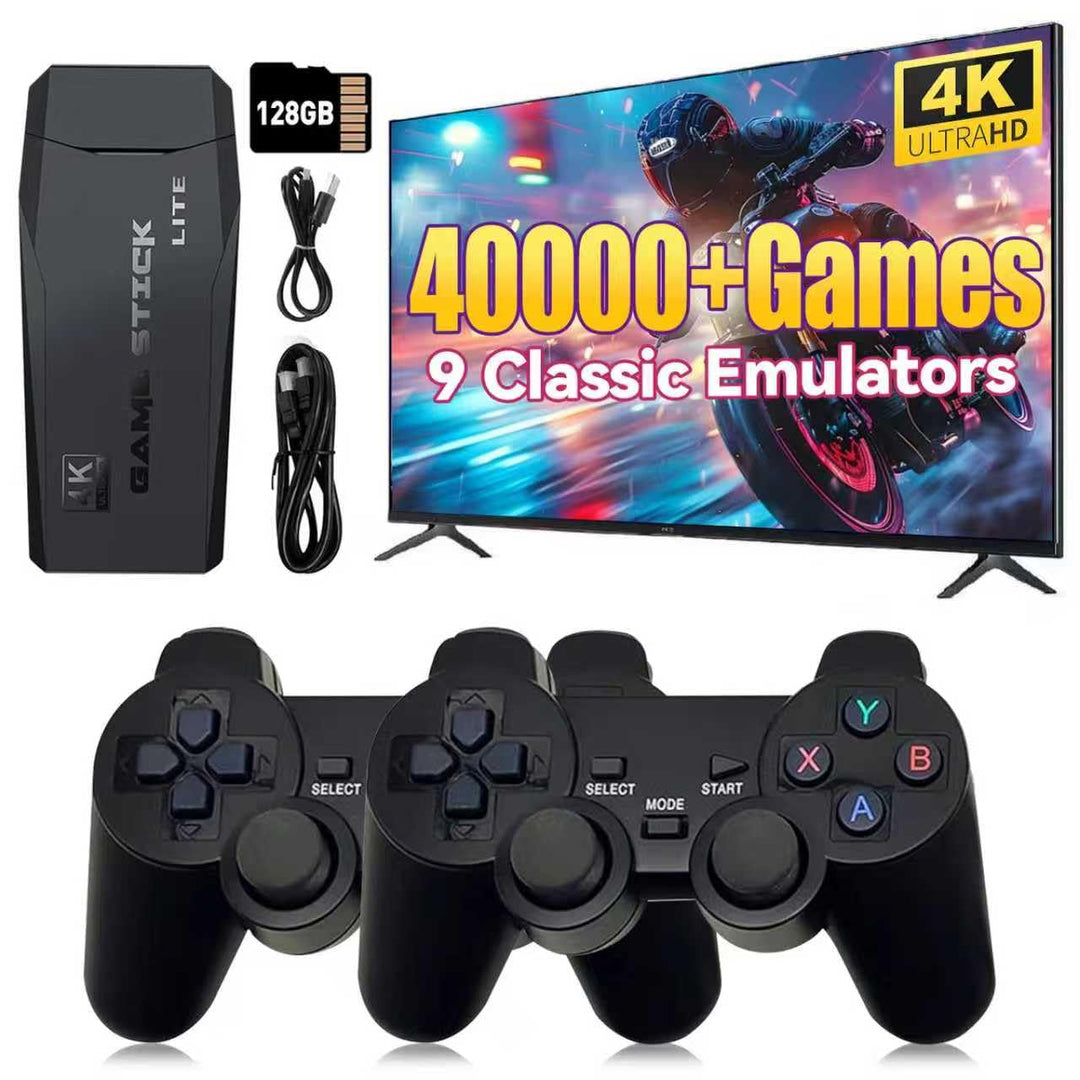 Retro-Spielkonsole 2026, 4K HDMI-Videospielkonsole mit über 40.000 Spielen, 23 Emulatoren, Dual-2,4-
