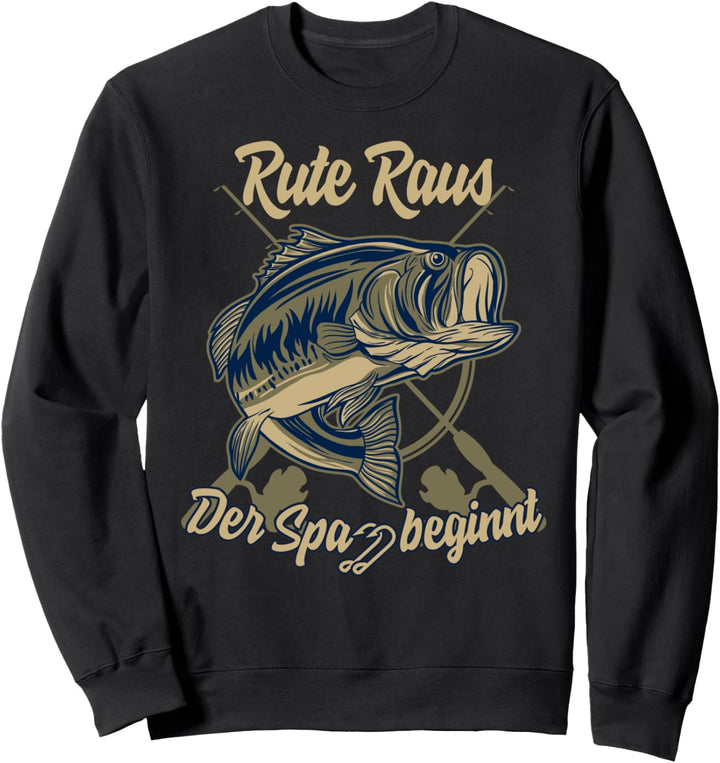 Rute raus der spass beginnt Angler Sweatshirt