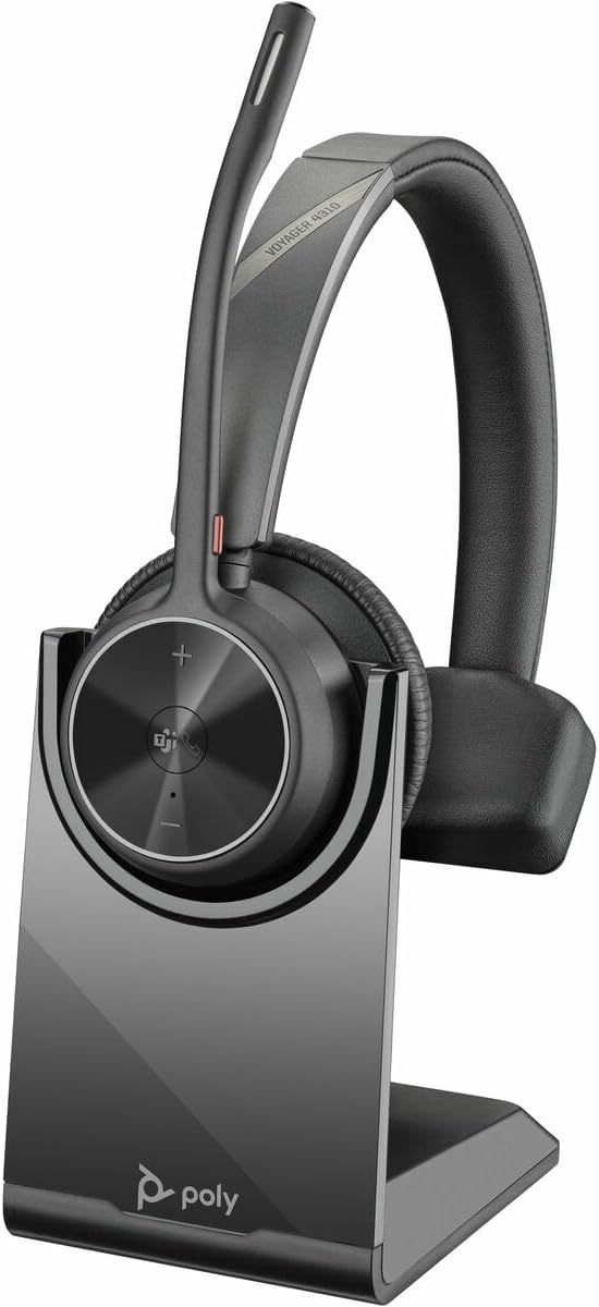 Poly – schnurloses Voyager 4310 UC-Headset (Plantronics) – Ein-Ohr-Headset – USB-A-Bluetooth-Adapter