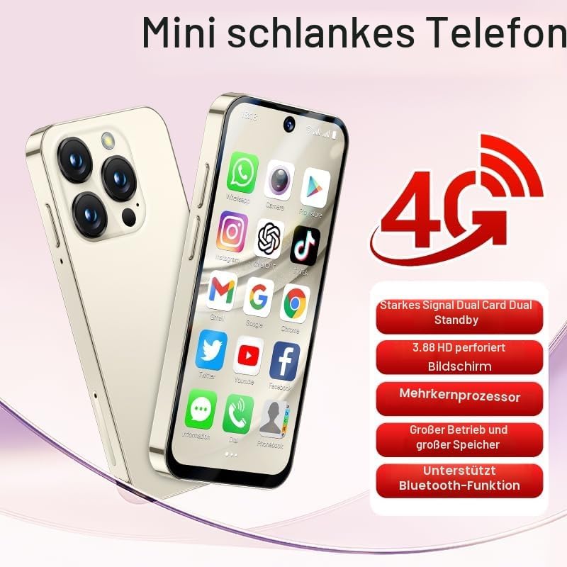 4G Mini-Smartphone (freigegeben), ideale Wahl für Kinder und Studenten, kleines Backup-Telefon in ho