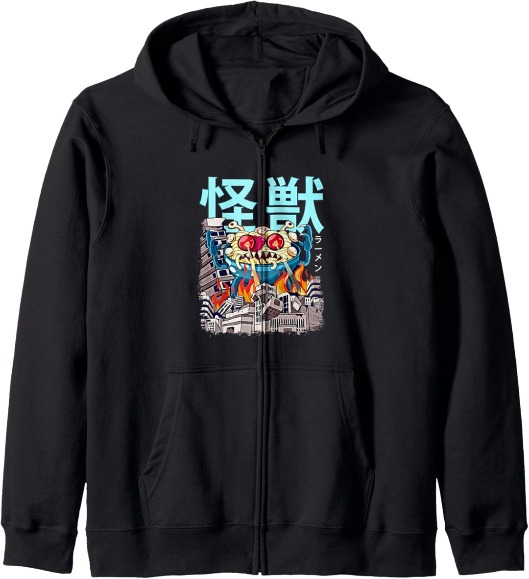 Kaiju Ramen Japanische Anime Monster Nudeln Kapuzenjacke