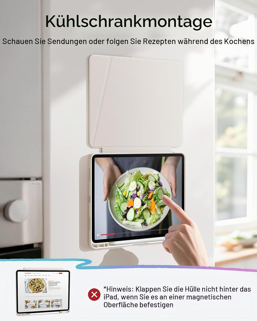 ESR Hülle für iPad Air 13 Zoll (2026/2025/2024) M4/M3/M2, Vertikale Stand, Mehrere Standwinkel, Ultr